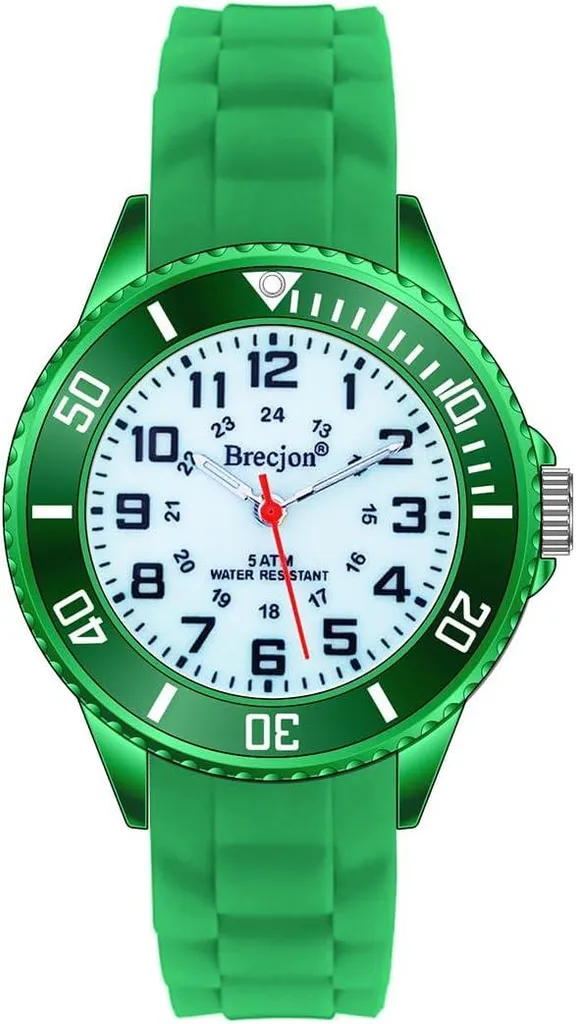 Orologio da polso colorato per bambini e bambine con cinturino in silicone, impermeabile 5 ATM, design robusto, ideale per imparare a leggere l'ora giocando.