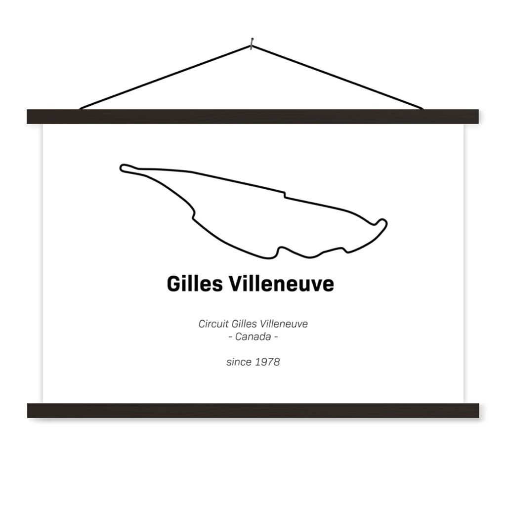 MuchoWow Textilposter Formel 1 - Kanada - Rennstrecke 150x100 cm mit schwarzem Rahmen - Schlafzimmer