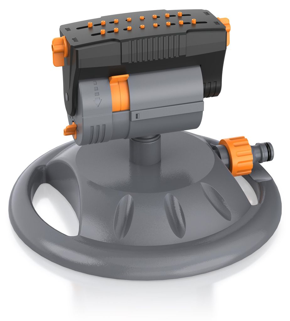 Brandson Viereckregner, Garten Sprinkler, Rasensprenger rotierend, Oszillationsregner 16 Düsen, bis 150 m², stufenlos einstellbar, Oszillation 30...