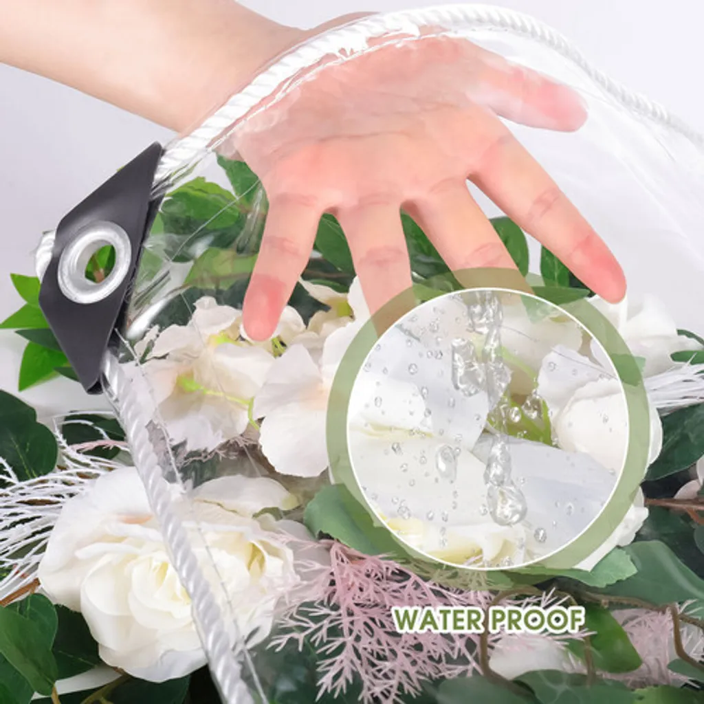 Protection de plantes en bâche transparente 3mx2m avec œillets PVC - 7
