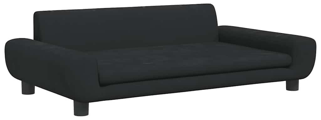 vidaXL Hundebett Schwarz 100x54x33 cm Samt Produktbild 