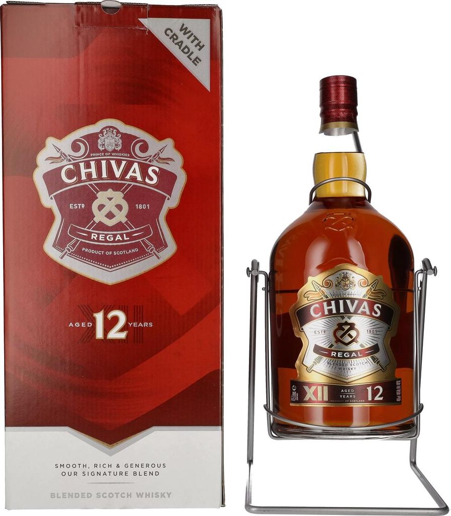 Chivas Regal 12 Years Old Blended Scotch Whisky 40% Vol. Image du produit 