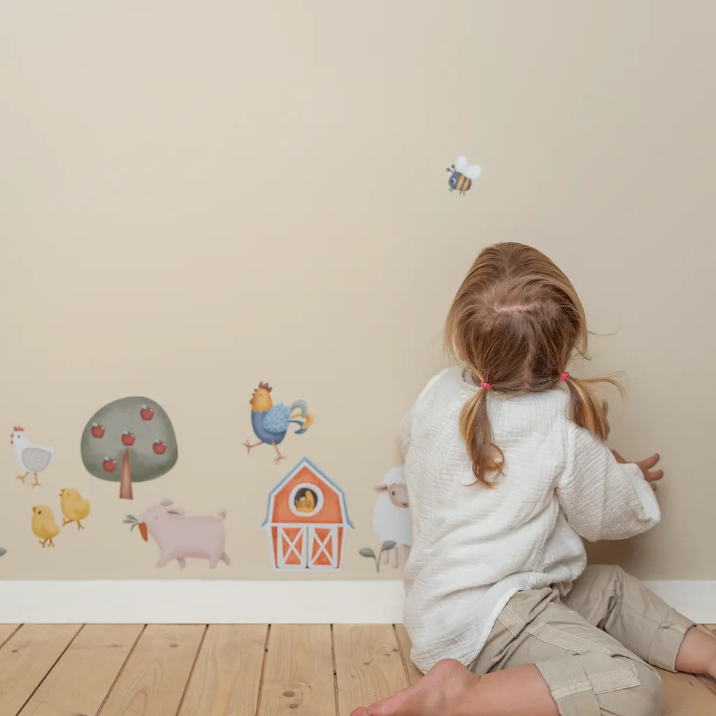 Stickers Muraux Enfant pour Décorer une Chambre Thème Ferme Facilement