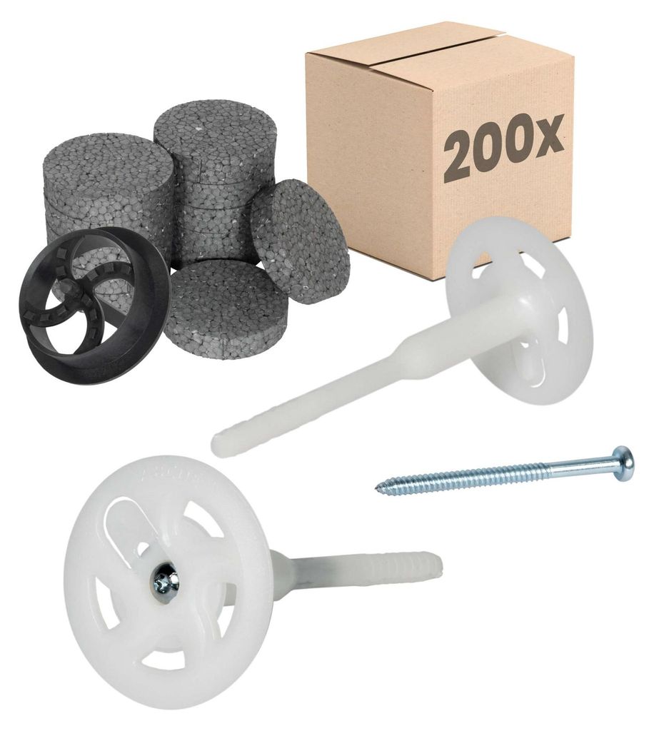 PROTEKTOR 200x Dämmstoff-Schraubdübel Set Ø8x140mm + Produktbild 