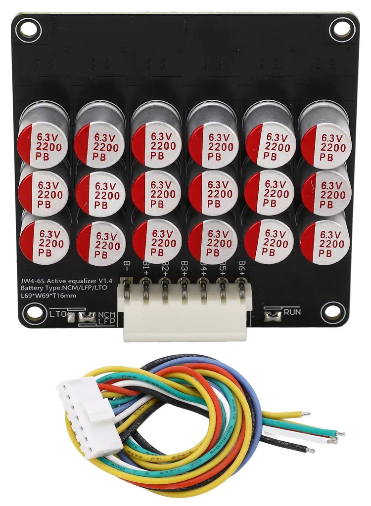 Carte d'équilibrage active 6S pour batterie Li-ion et LifePo4 1.8-4.5V