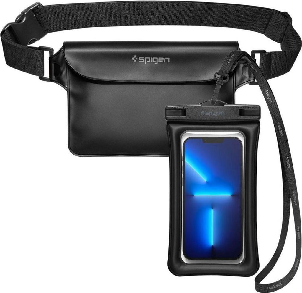 Spigen Wasserdichtes Gehuse + Grteltasche - Schwarz Produktbild 
