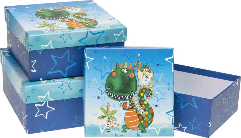 Set Scatole dei Ricordi Bambini Pud-22001-Kw-Gl 3 Pezzi Colorate