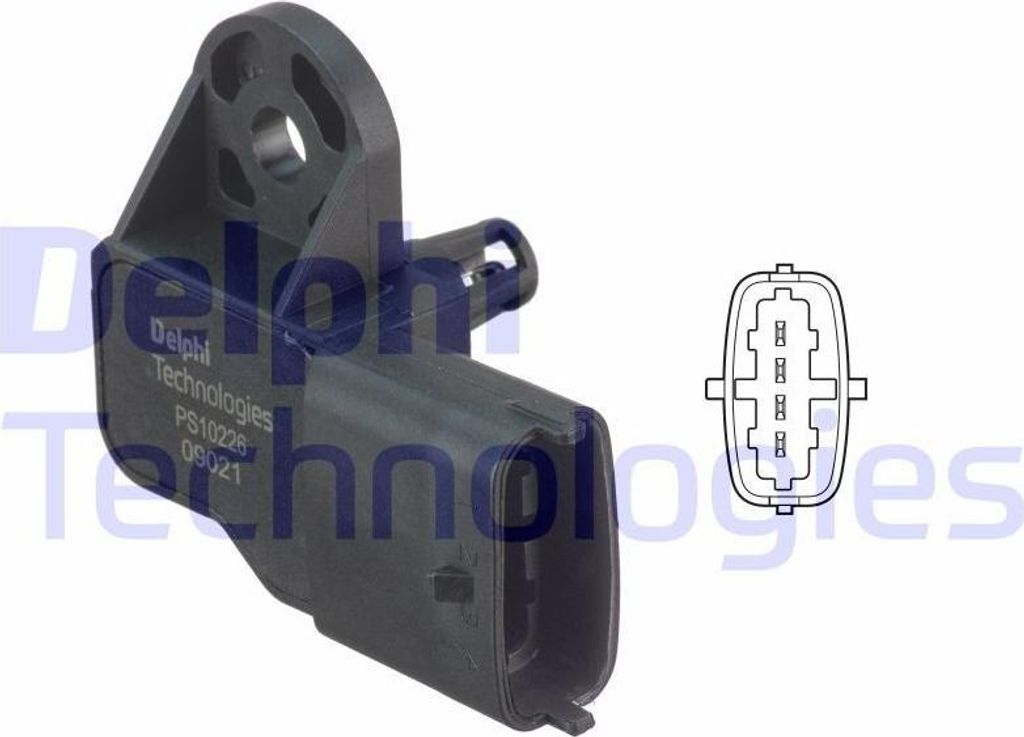 DELPHI PS10226 Ladedrucksensor für FIAT PANDA (169) Saugrohr