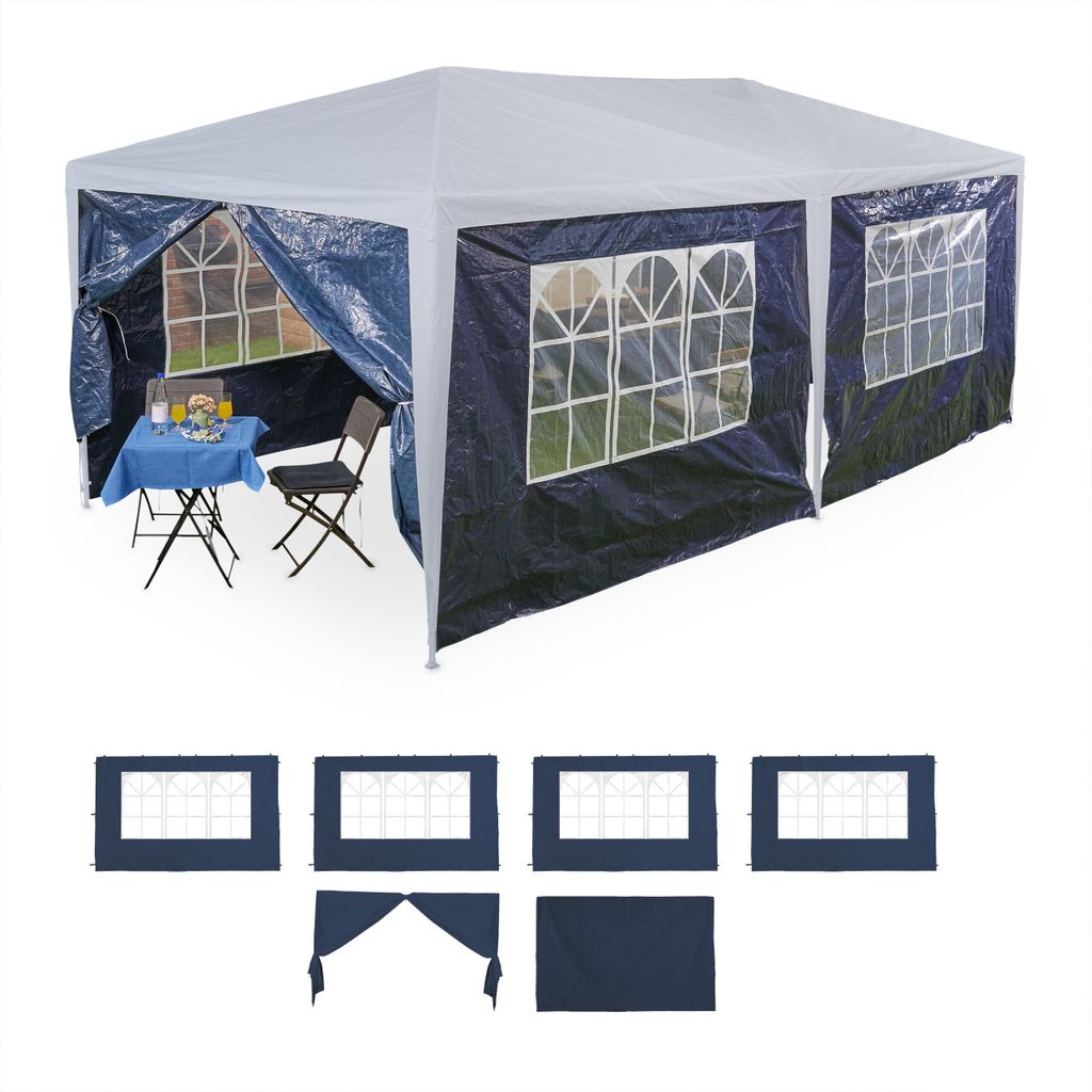 Relaxdays Seitenteile für Pavillon, 6er Set, 2x3m, Produktbild 