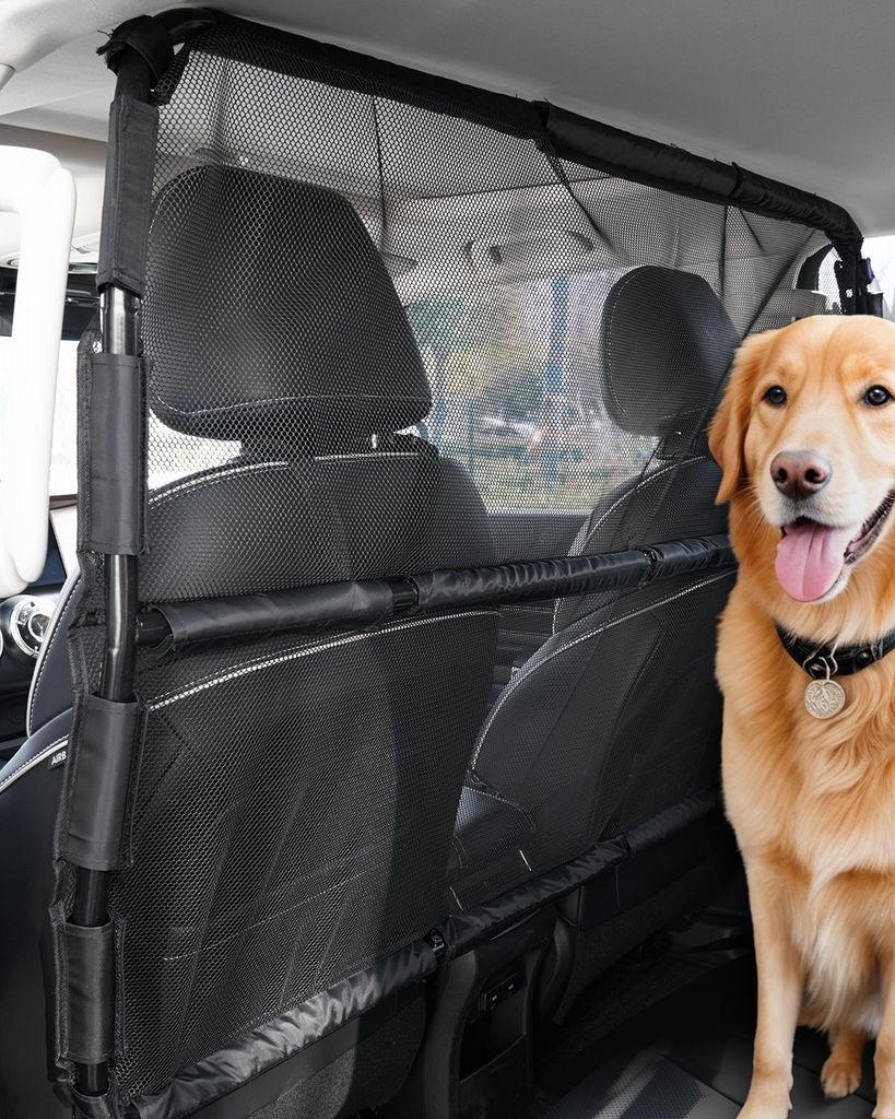 Auto Hundegitter Autobarriere Haustierbarriere 127cm Vordersitze Trennwand