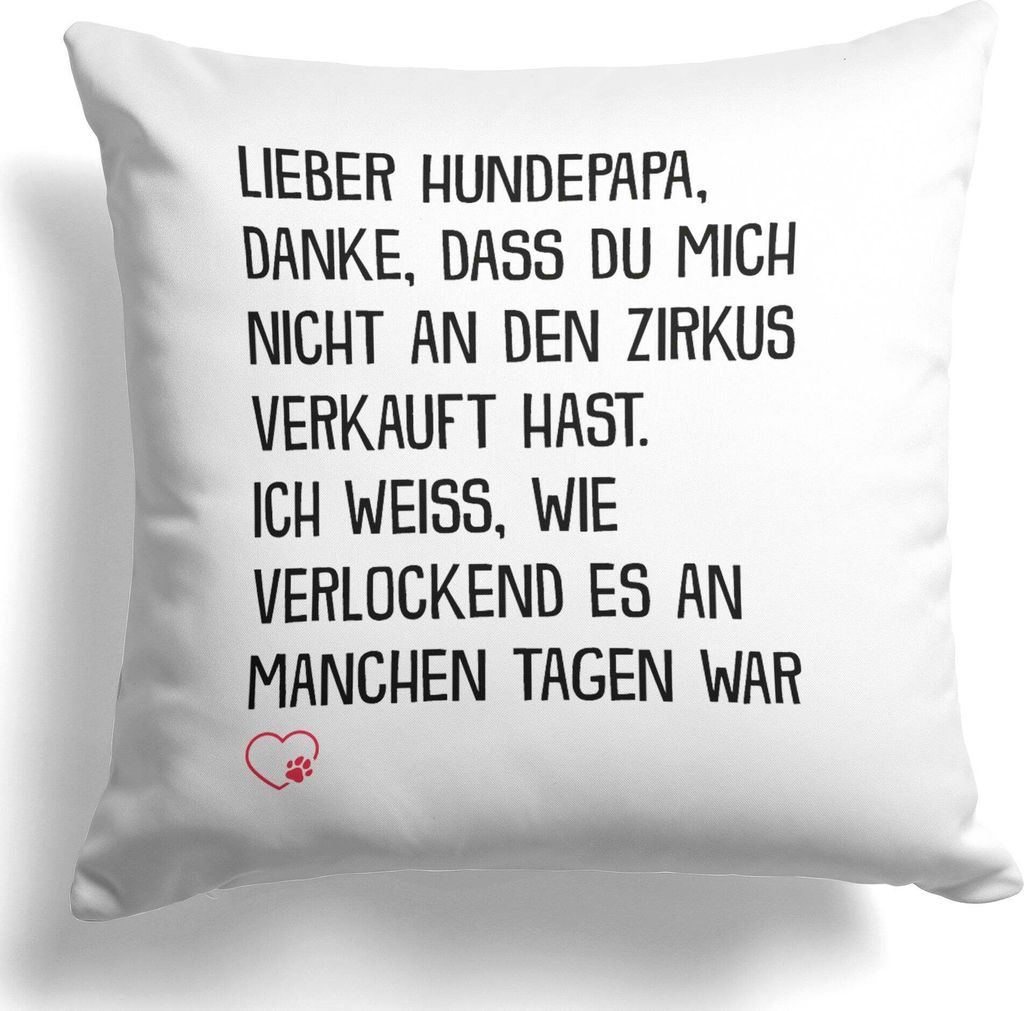 22Feels Hundepapa Geschenk Herrchen Hund Kissen Deko Männer Vatertag Geburtstag Weihnachten Hundeliebe Dekoration Couch Welpe Sofa Wohnaccessoire ...