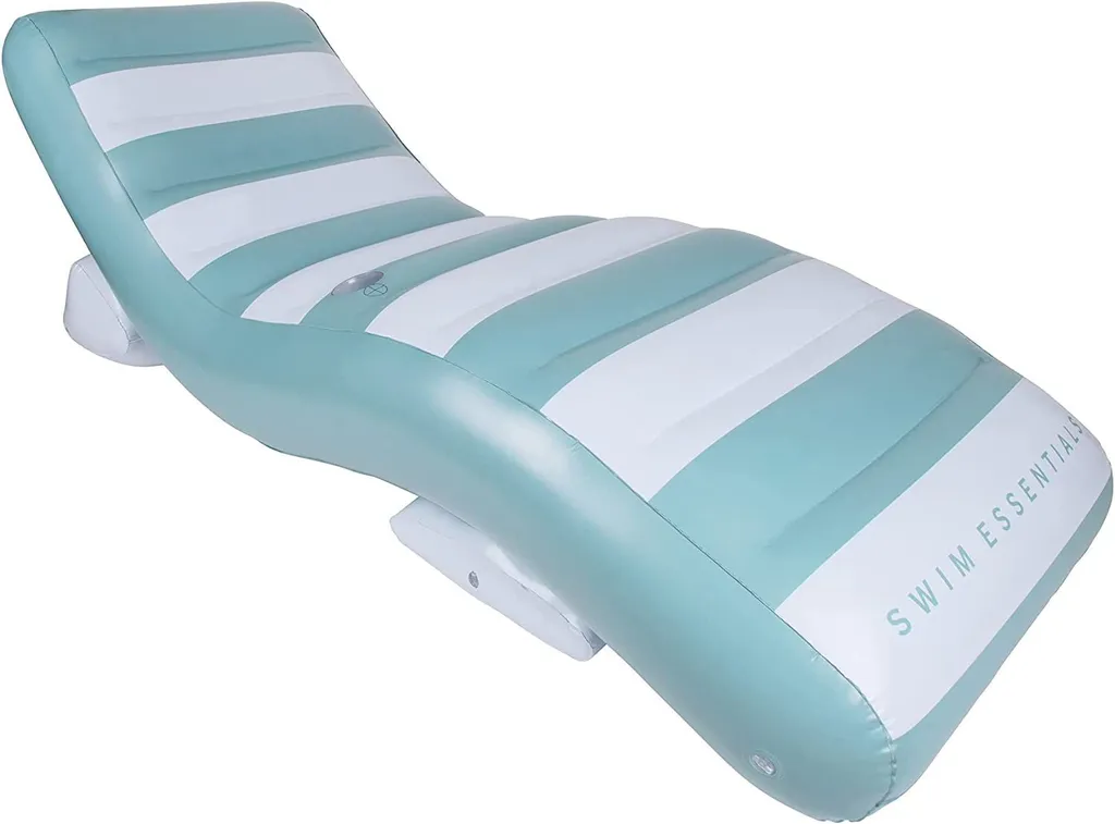 Lit Flottant de Piscine pour Adulte - Matelas Gonflable Luxe Vert
