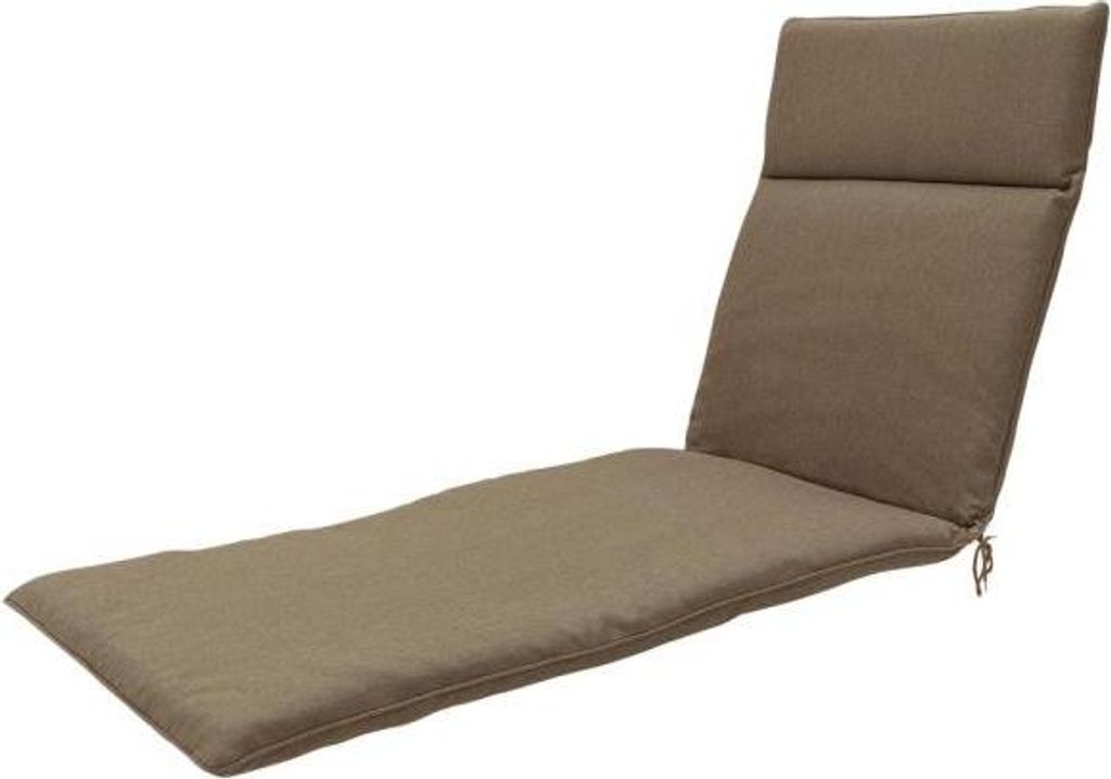 Madison Liegepolster 60x190 cm Taupe mit Outdoor-Finish, 3 cm dick, einfach zu befestigen