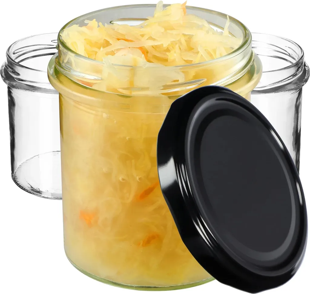 Barattoli in Vetro 350ml Set 10 pz per Conserve e Regali Gourmet