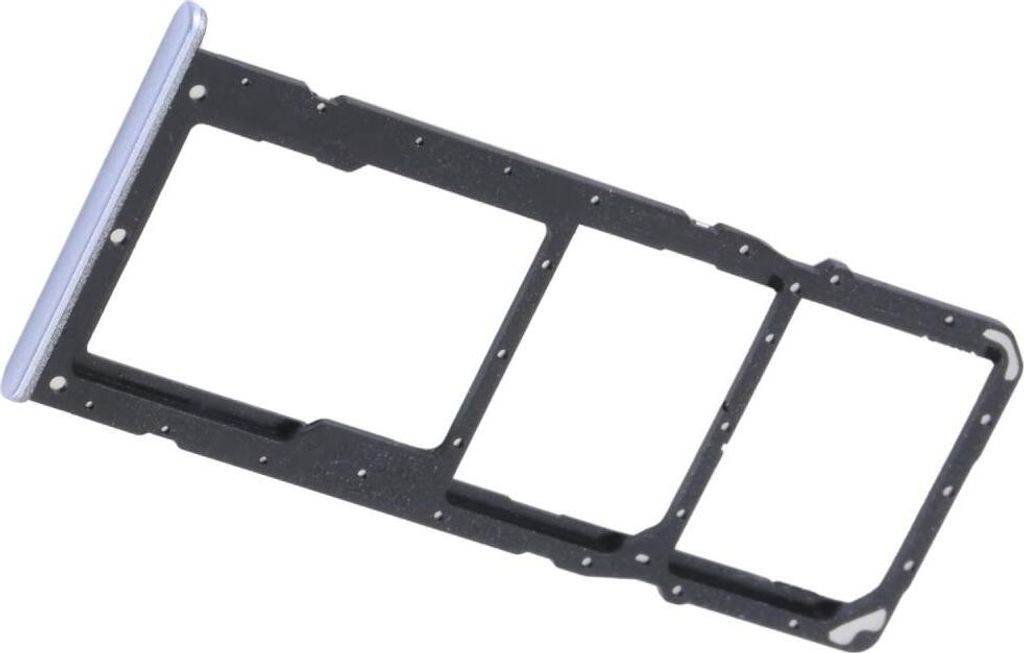 Simkartenhalter passend für Realme C31 (RMX3501), Dual-Nano-SIM + micro-SD Slot, Originalersatz, Hellsilber
