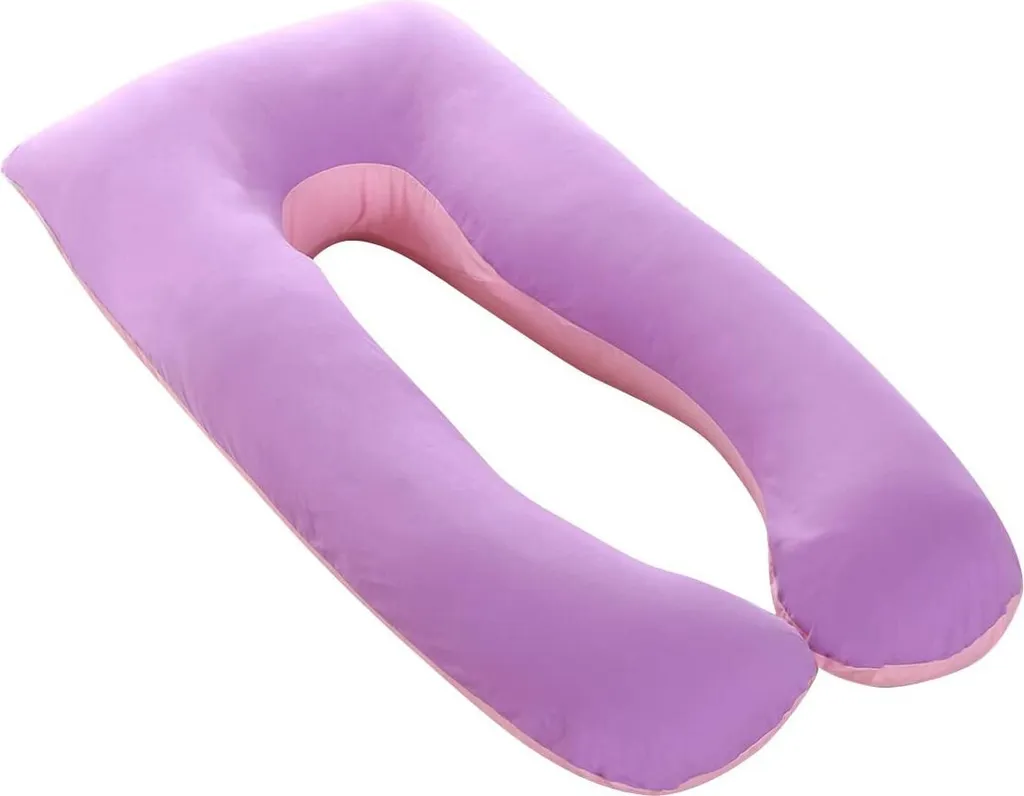 Coussin de grossesse ergonomique en coton avec housse Lila & Rosa