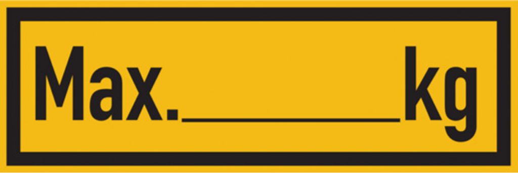 Dreifke Regalbelastungsaufkleber max. ____ kg - zur Selbstbeschriftung | Fol...