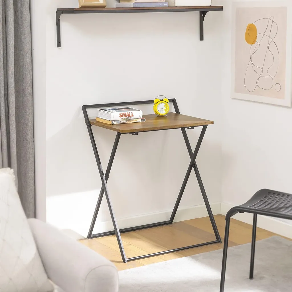 Table de travail pliable gain de place pour bureau à domicile 63x77 cm - 3