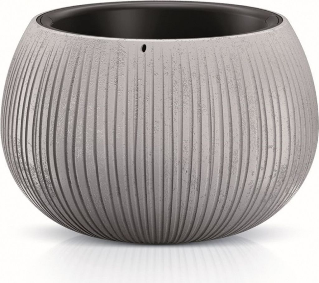 Prosperplast Beton Bowl WS-Kunststoff mit farbiger Schale, 21,8 (H) (B) x 37 (T) cm, Grau Zement, ca.: 37 cm