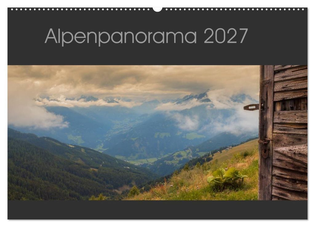Alpenpanorama 2027 (Wandkalender 2027 DIN A2 quer), CALVENDO Monatskalender