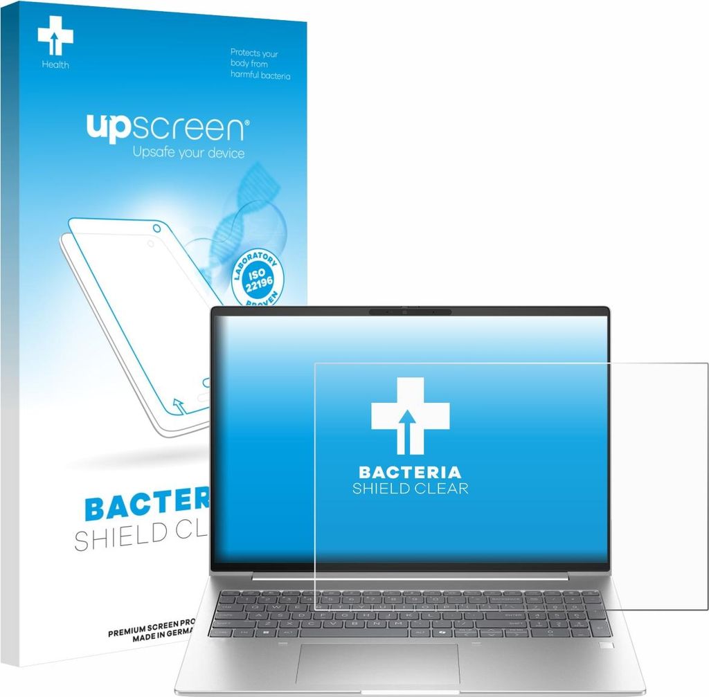 upscreen Schutzfolie für HP EliteBook 6 G1ah 16" Displayschutz Displayschutzfolie Folie Klar antibakteriell