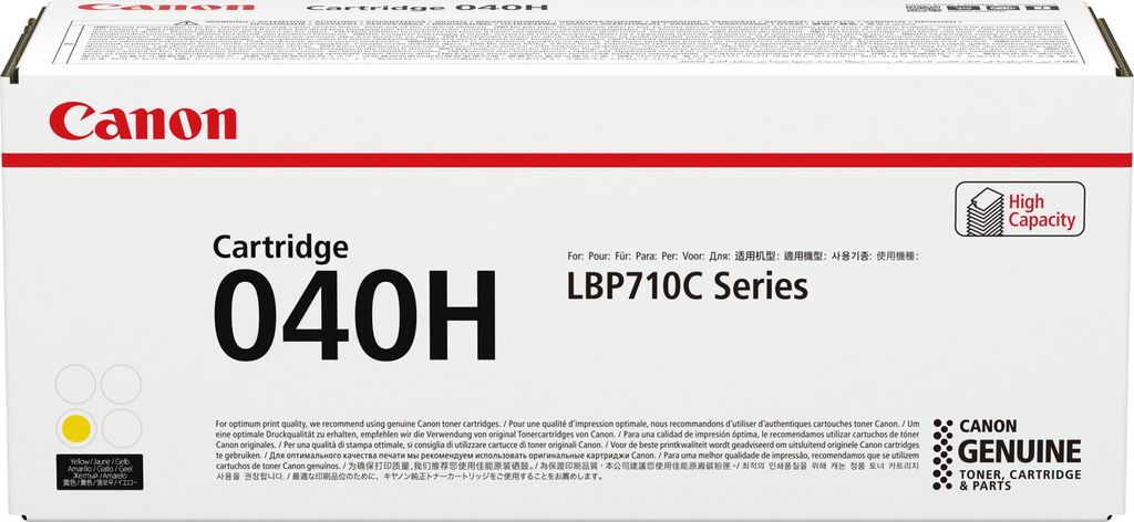 Canon Toner Cartridge 040 H Y yellow Produktbild 