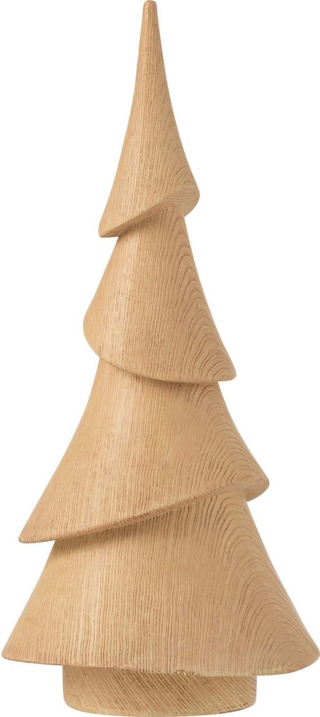 Tannenbaum aus Polyresin mit Holz-Finish - Erhältlich in zwei Größen – Höhe 31cm