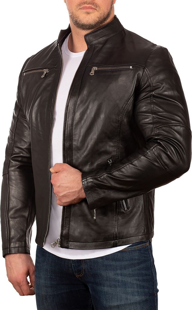 Verwunderlich Echtleder Jacke Herren Bilder