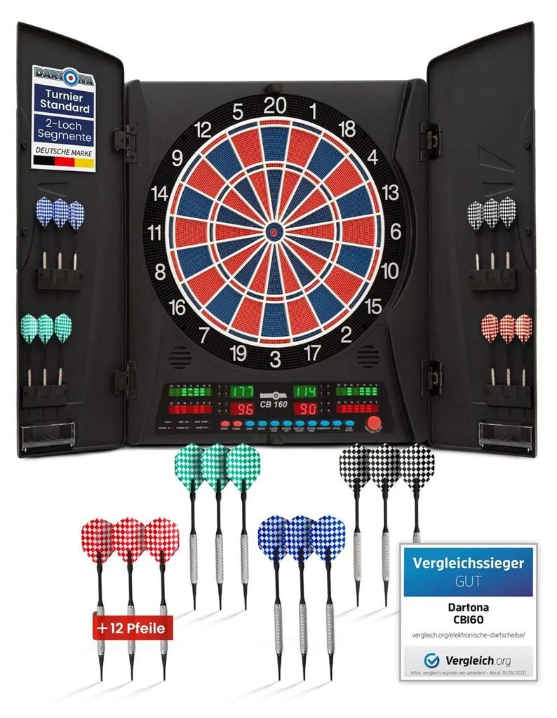 Elektronische Dartscheibe Dartona CB160 Cabinett Produktbild 