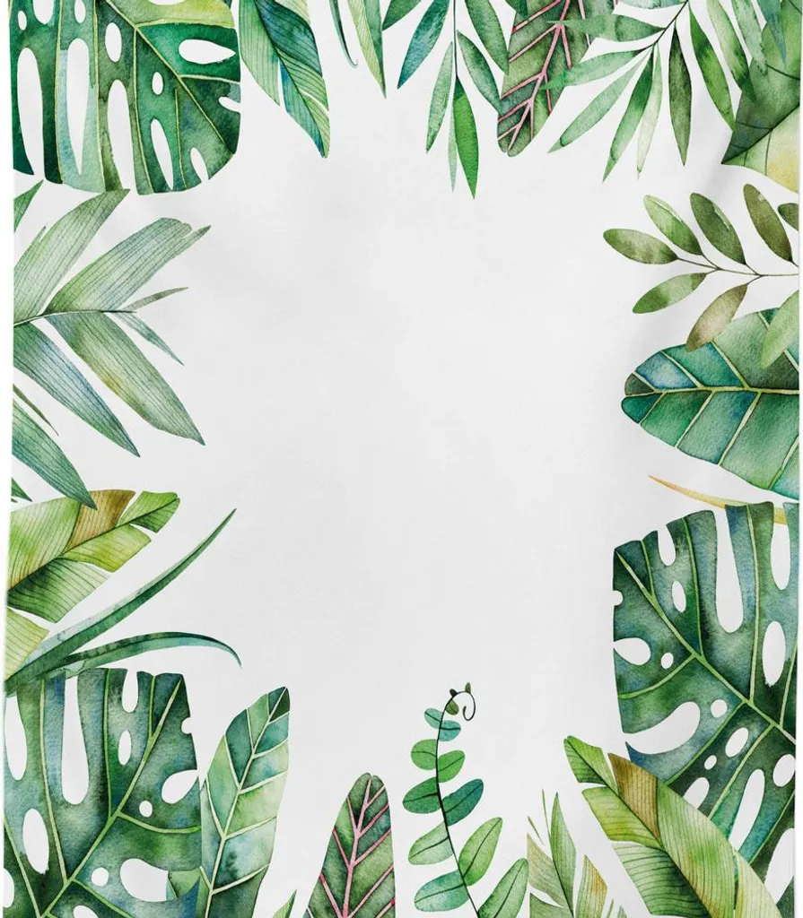 Tovaglia ABAKUHAUS 140x240 Verde - Giungla Tropicale Lavabile Top - 2