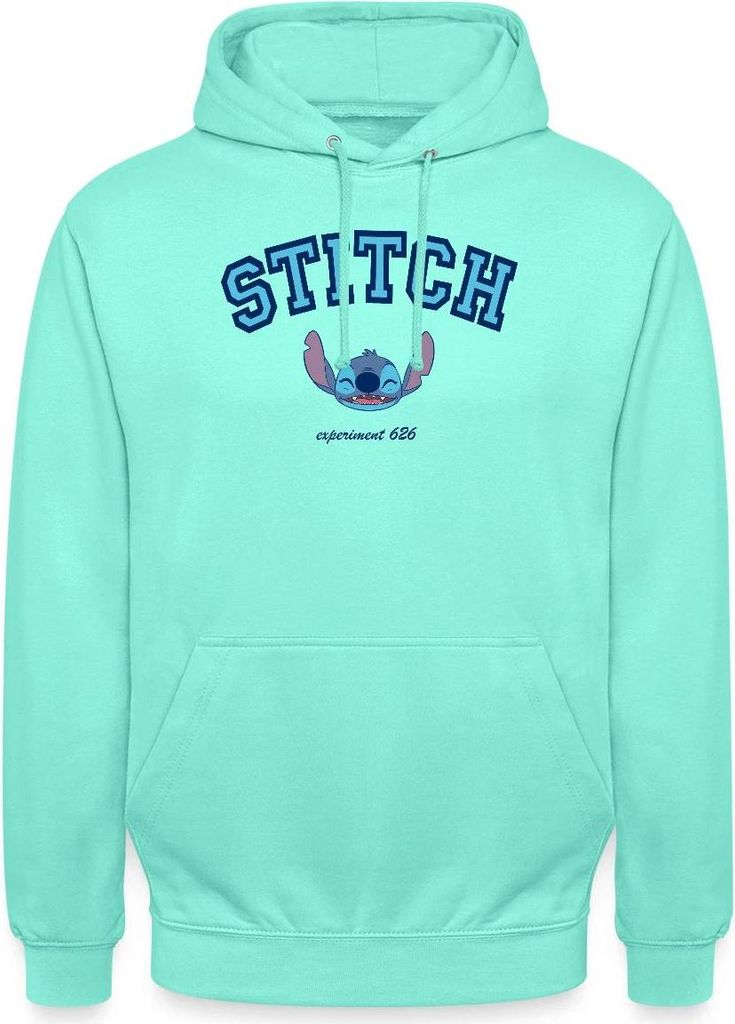 Lilo & Stitch Experiment 626 Uni Hoodie, M, Mint