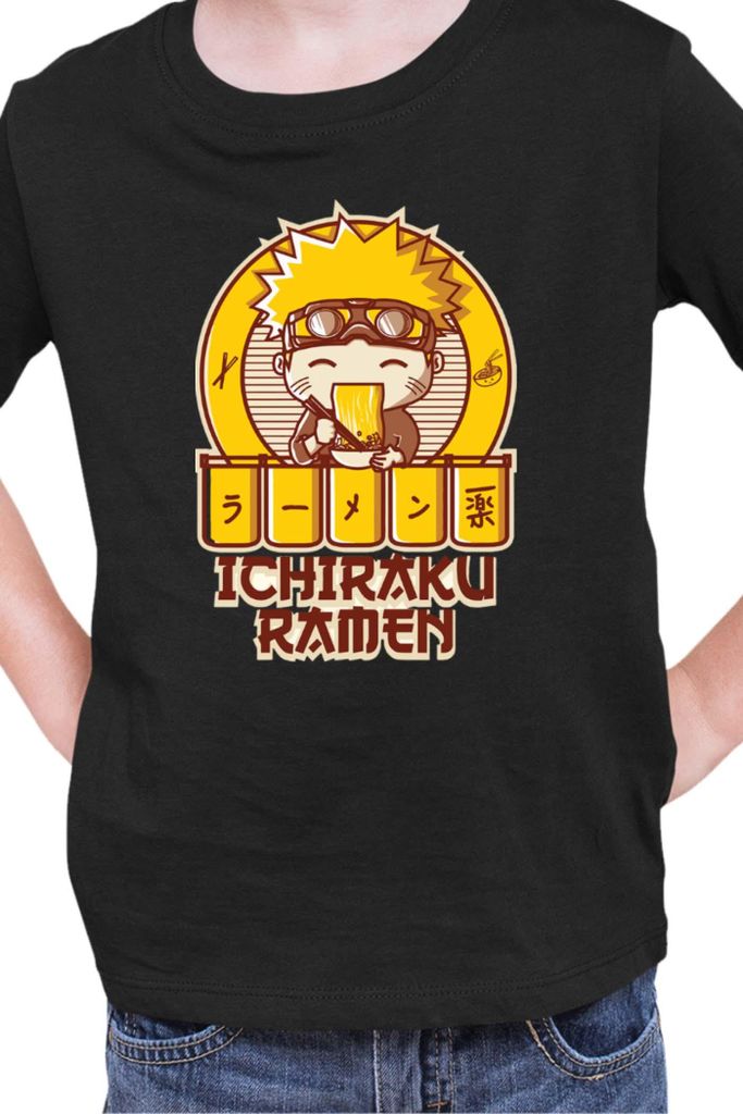 Kinder T-Shirt Naruto Ichuraku Ramen 03, 5-6 Jahr - 116 / Schwarz