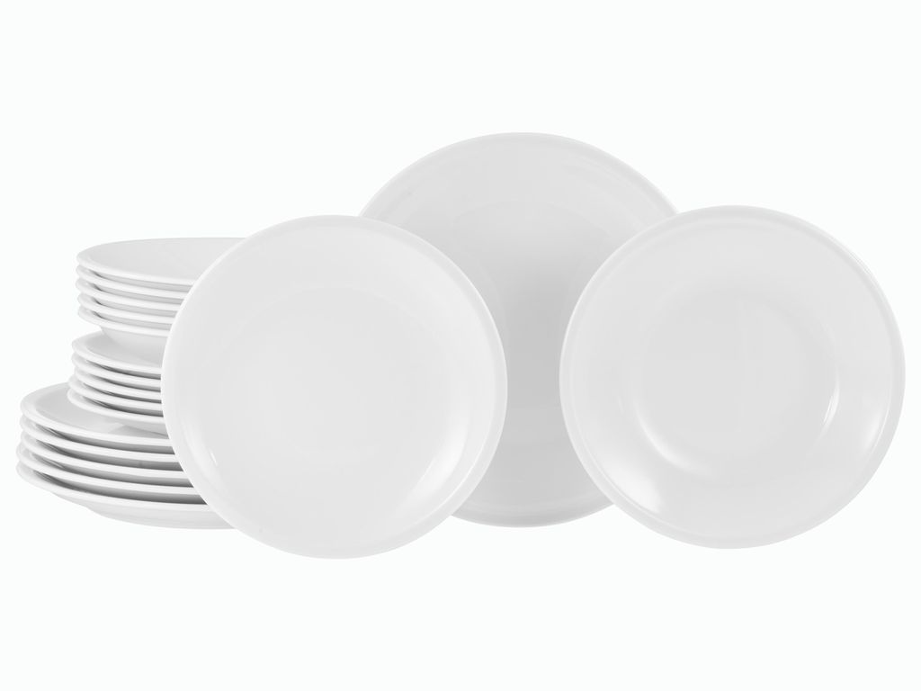 CreaTable, 24649, Milano Weiss, Tellerset 18-tlg, Porzellan Produktbild 