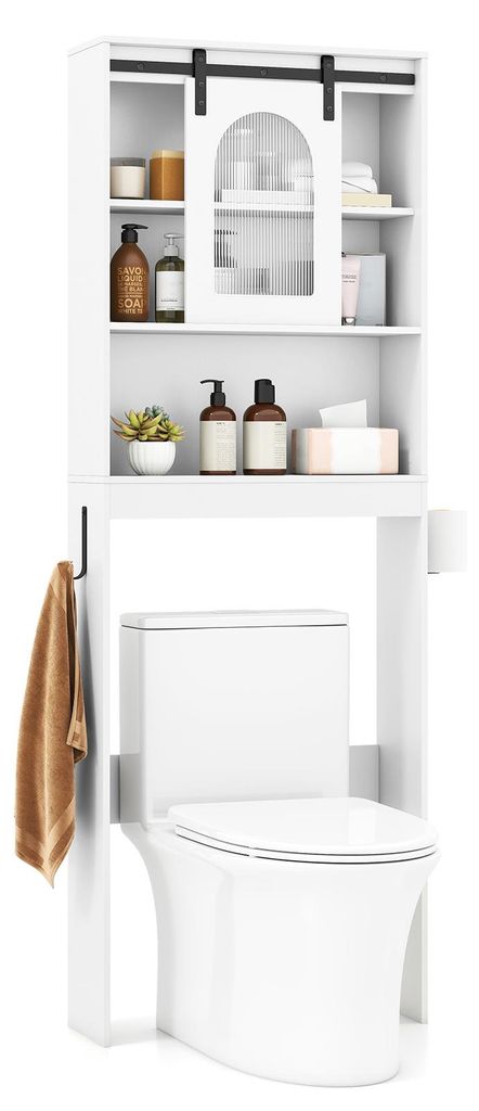 COSTWAY: Mueble para inodoro, organizador de baño estilo Imagen del producto 