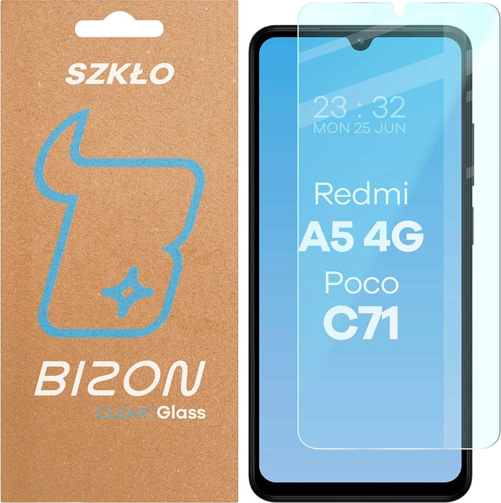 Gehärtetes Glas für Xiaomi Redmi A5 4G/Poco C71, Bizon Glass Clear 2