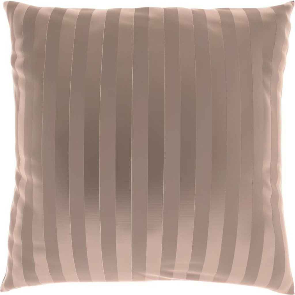 Satin-Kopfkissenbezug mit Streifen BEige