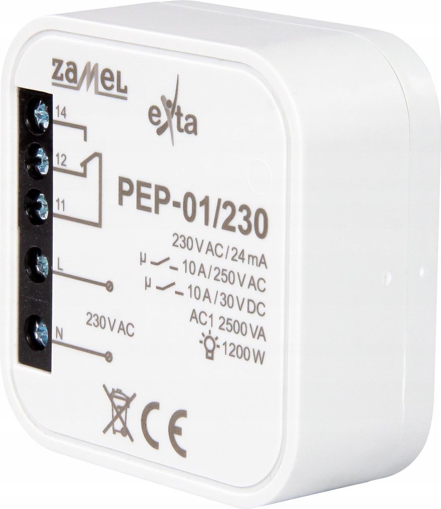 Przekaźnik elektromagnetyczny podtynkowy 10A 230V AC Zdjęcie produktu 