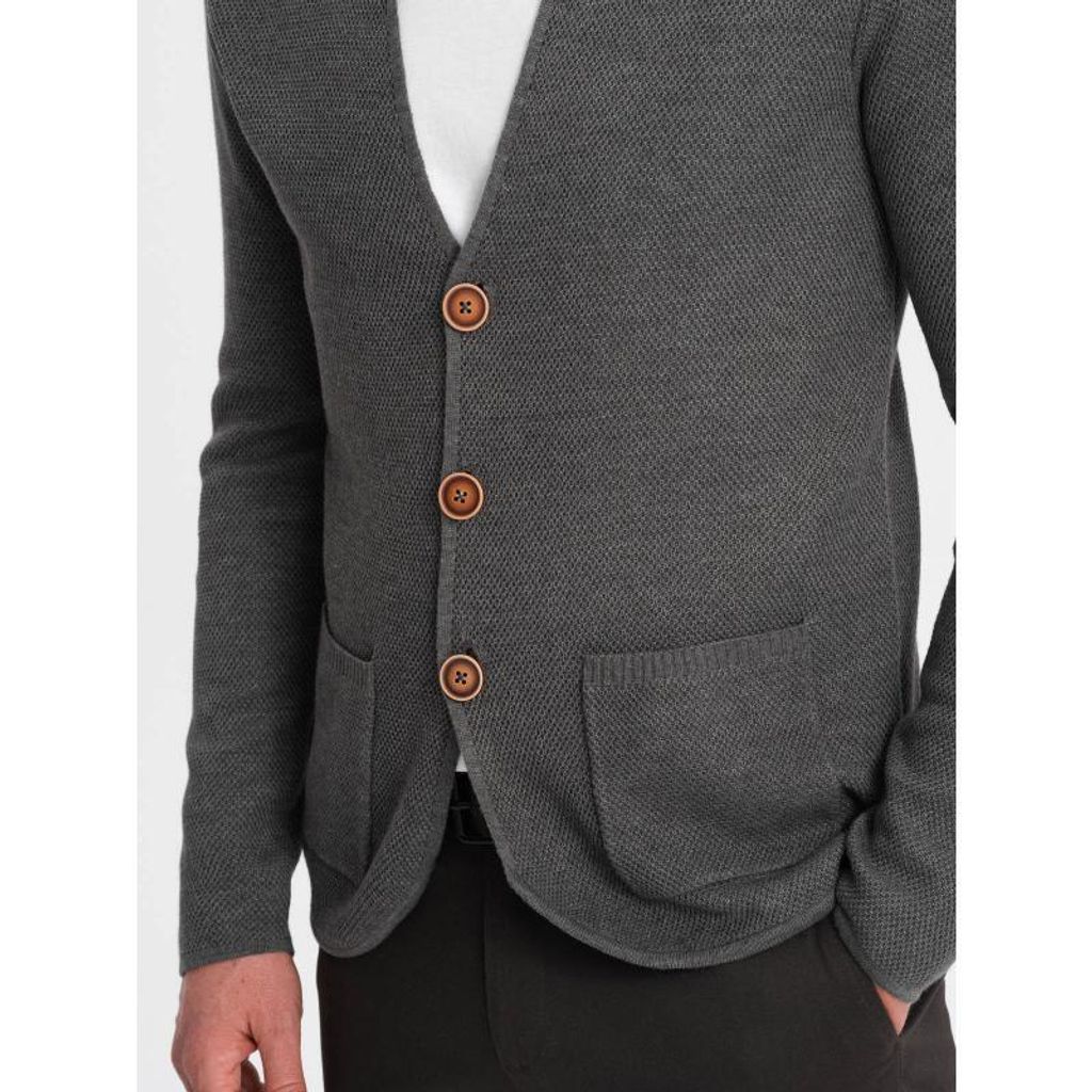 Ombre Clothing Strickjacke für Männer Sablo graphit XL Produktbild 3
