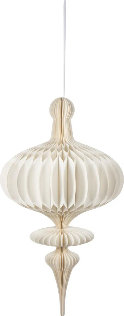 Suspension J-Line Abat-jour en Papier Blanc Cassé Design Bohème Ø40cm