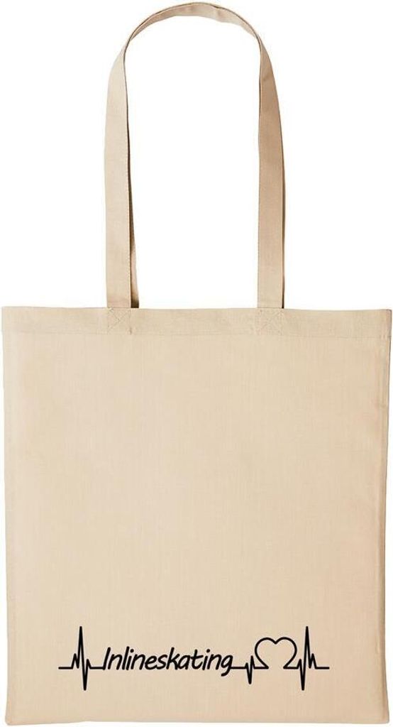 Huuraa Baumwollbeutel Inlineskating Geschenk Einkaufstasche Natural 10 Liter Baumwolle Inlineskating Accessoire