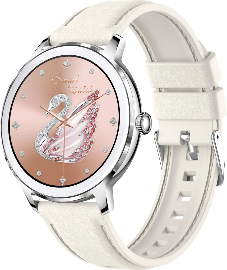 Montre connectée avec oxymètre et pression artérielle, coloris Argenté