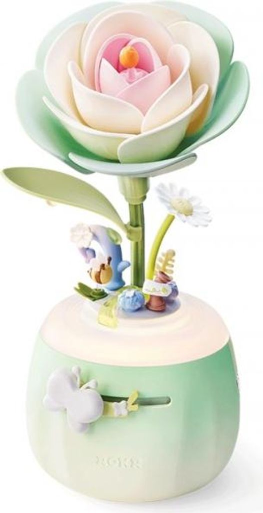 Veilleuse Camélia Menthe en Puzzle 3D, plastique, ROKR, 73 Image du produit 
