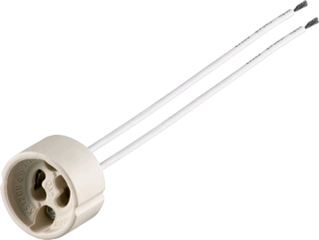 Goobay 9134 GU10 Lampenfassung mit Zwillingslitze, Weiß, Produktbild 
