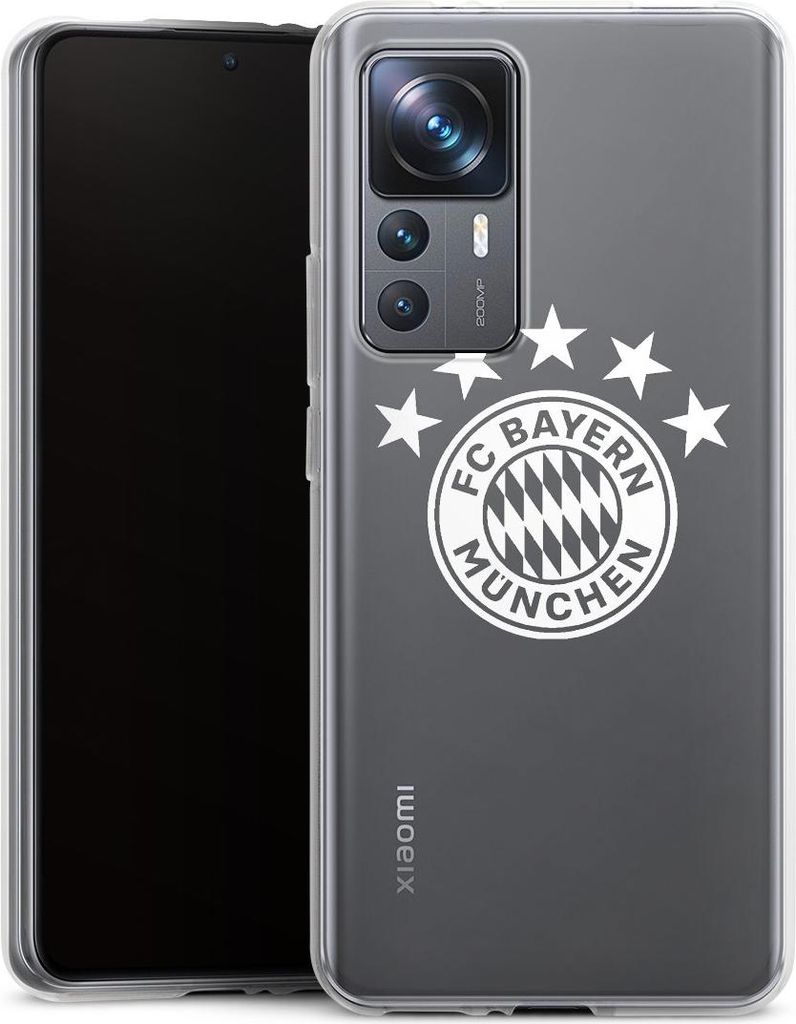 DeinDesign Handyhülle für Xiaomi 12T Pro 5G Silikon Hülle Case Smartphone Schutzhülle FC Bayern München FCB transparent