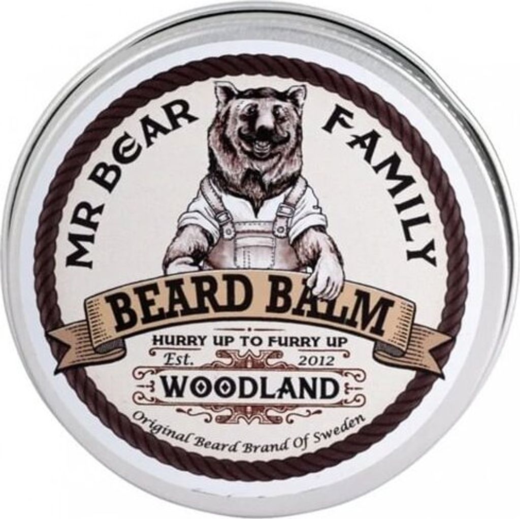 Mr Bear Family Beard Balm Woodland 60ml, Balzám na vousy, Obrázek produktu 