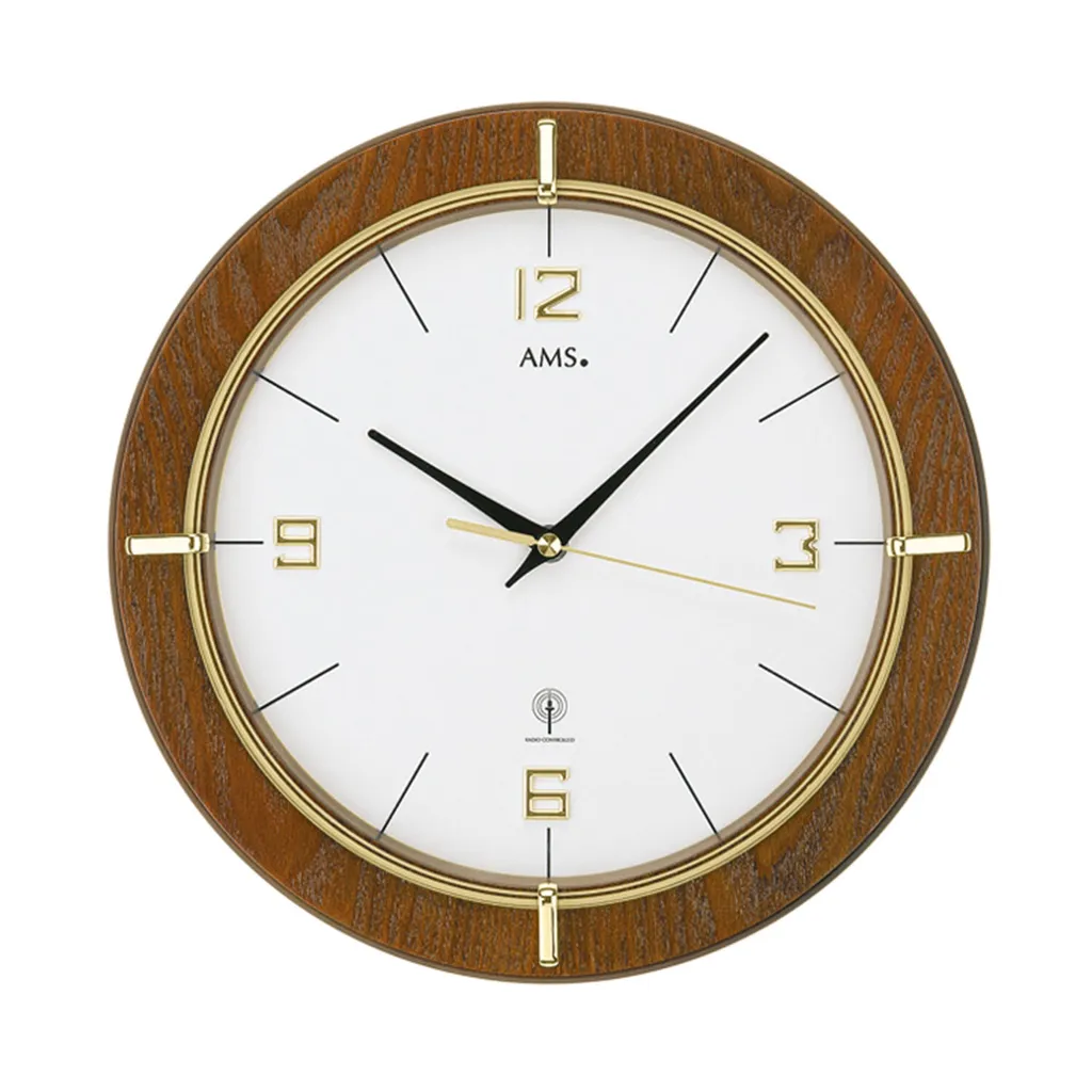 Horloge Radio-Pilotée AMS 5832 Diamètre 29cm avec Mouvement Silencieux