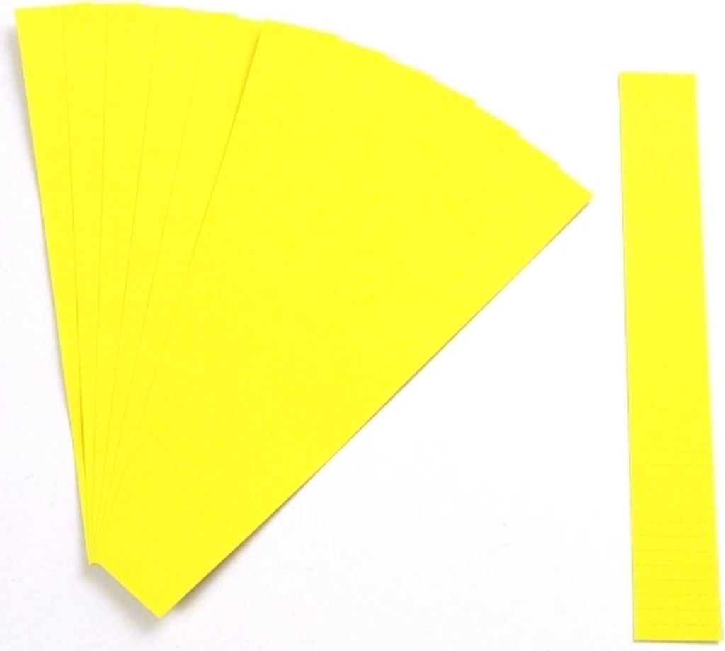 Einsteckkarten für 15mm Einsteckschiene 70x12mm zitrone VE=220 Stück