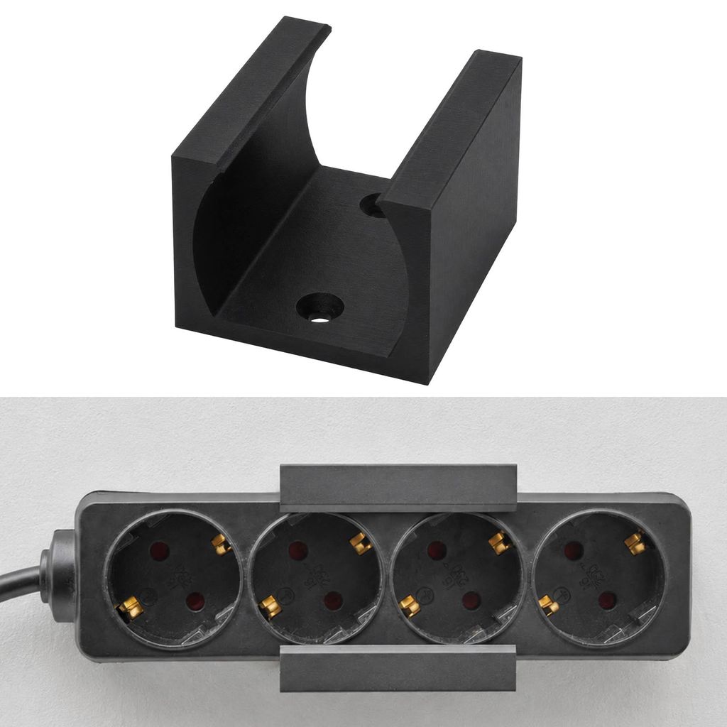 Wandhalterung Steckdosenleiste Universal Steckdosenhalter Produktbild 