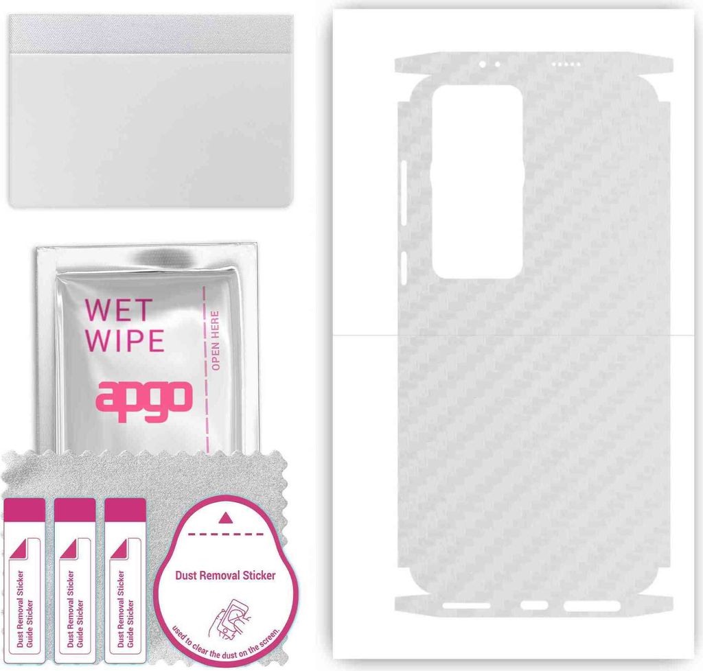 apgo Rückseite + Seiten Schutzfolie, Skin, kompatibel mit Huawei P60 Pro, Hinten Displayschutzfolie aus Vinylfolie, kratzfest, einfache Montage - ...