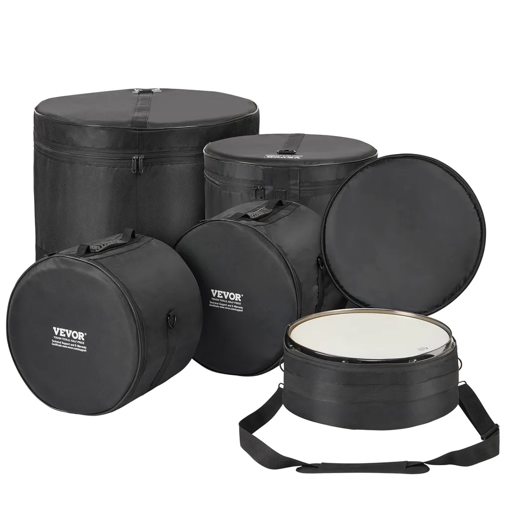 Protégez vos Fûts des Chocs : Set 5 Sacs de Batterie VEVOR Oxford 1680D